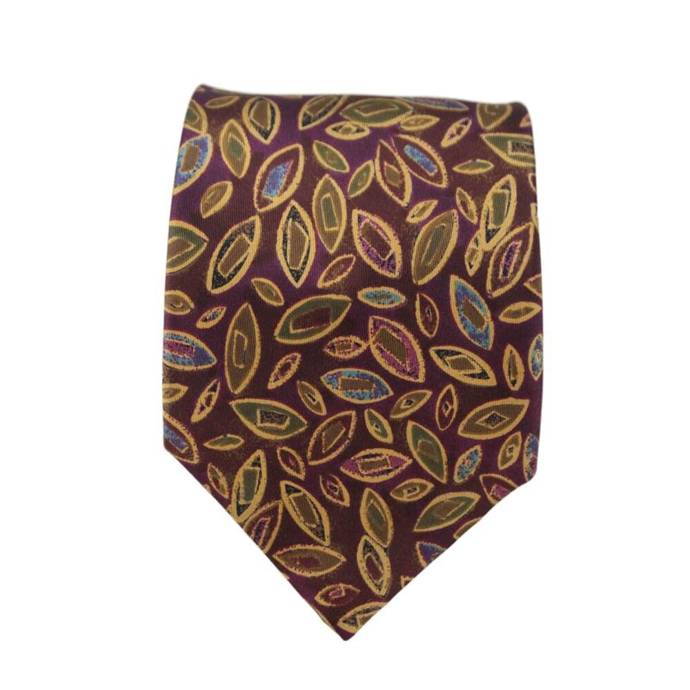 Tino Cosma Mens Silk Graphic Print Tie Multicolor